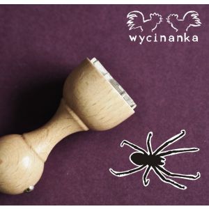 Stempel na gryfie Wycinanka Halloween Pająk